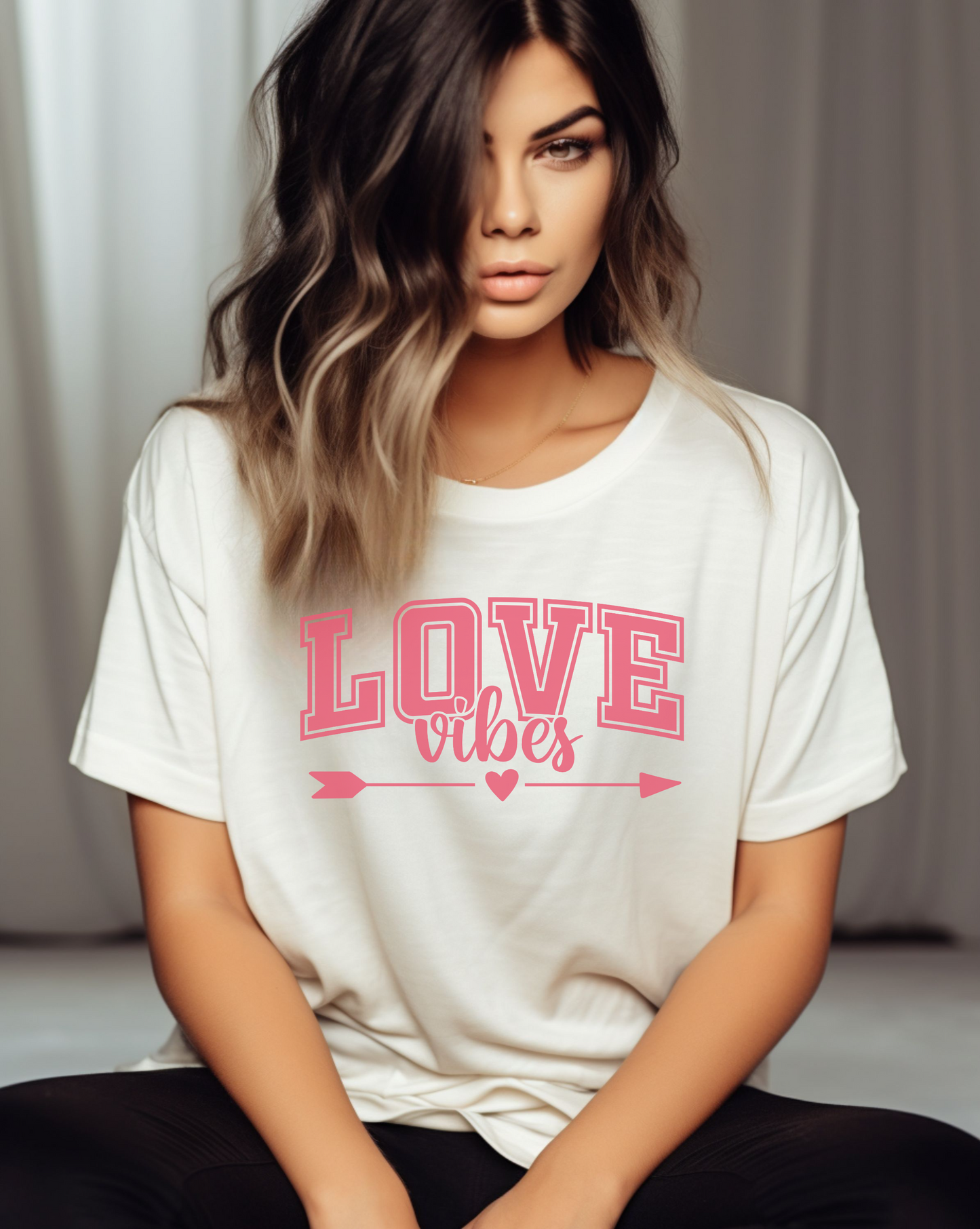 Love Vibes Graphic Tee – Stylish, Comfy, and Full of Heart