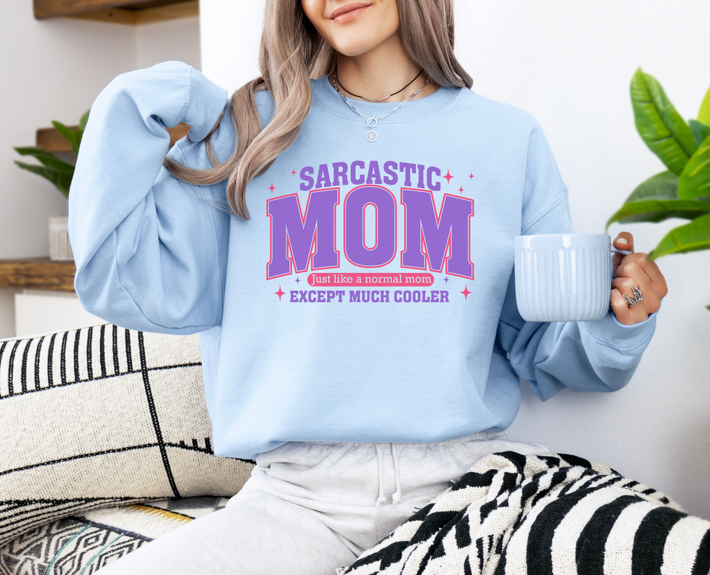 Sarcastic Mom Personalized Sweatshirt – Customizable with Kids' Names – Perfect Gift for Moms with Attitude