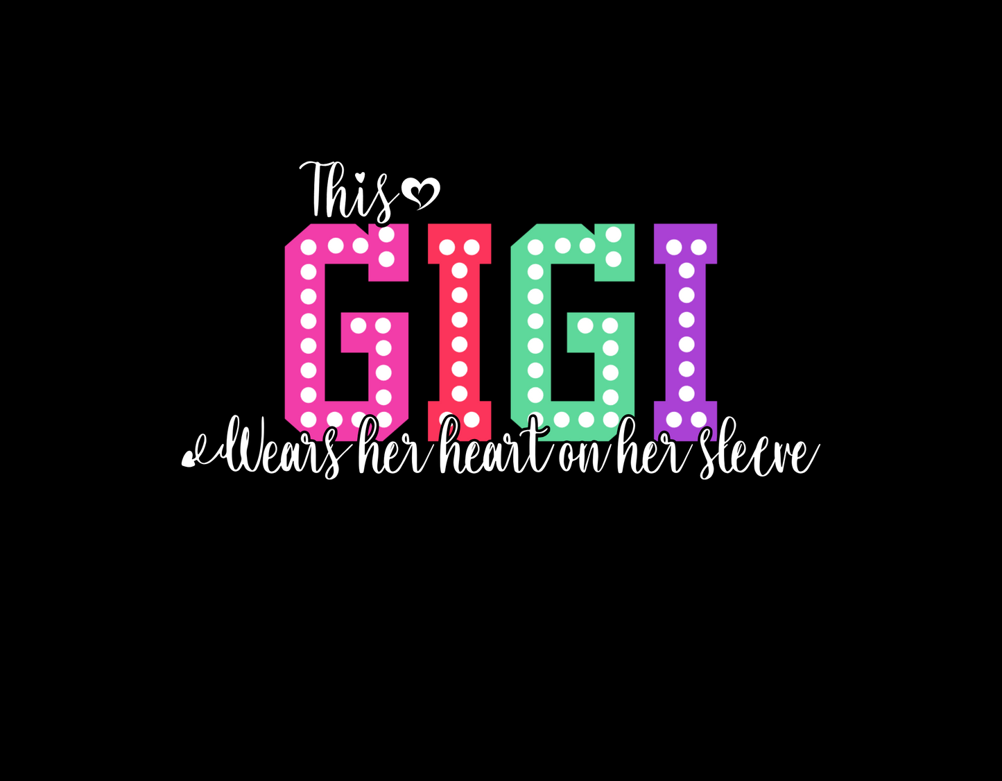 Personalized, "Wears Her Heart on Her Sleeve," Sweatshirt for Women