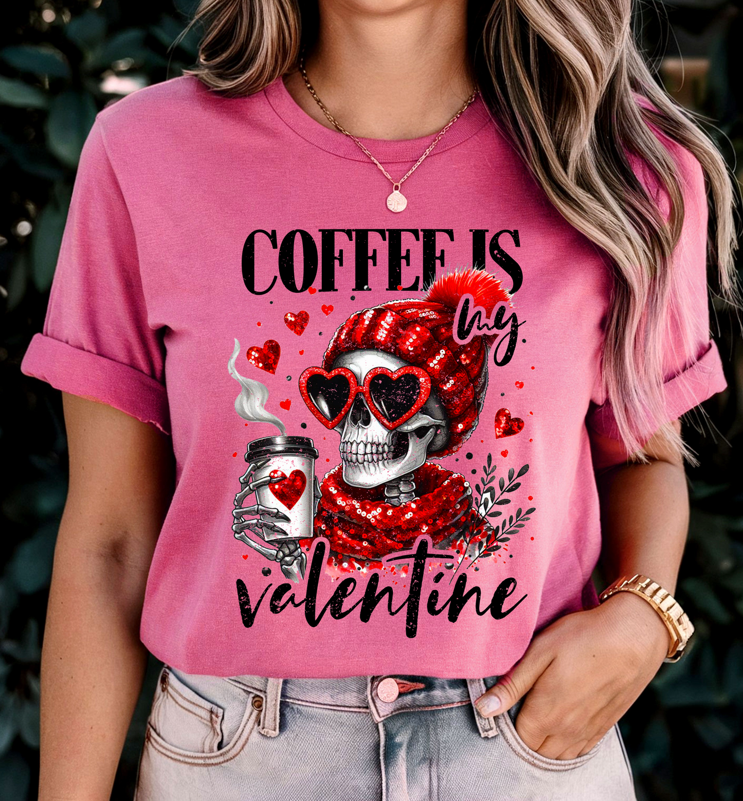Coffee Is My Valentine Women's Graphic Tee – Sarcastic, Stylish, and Oh-So Comfortable