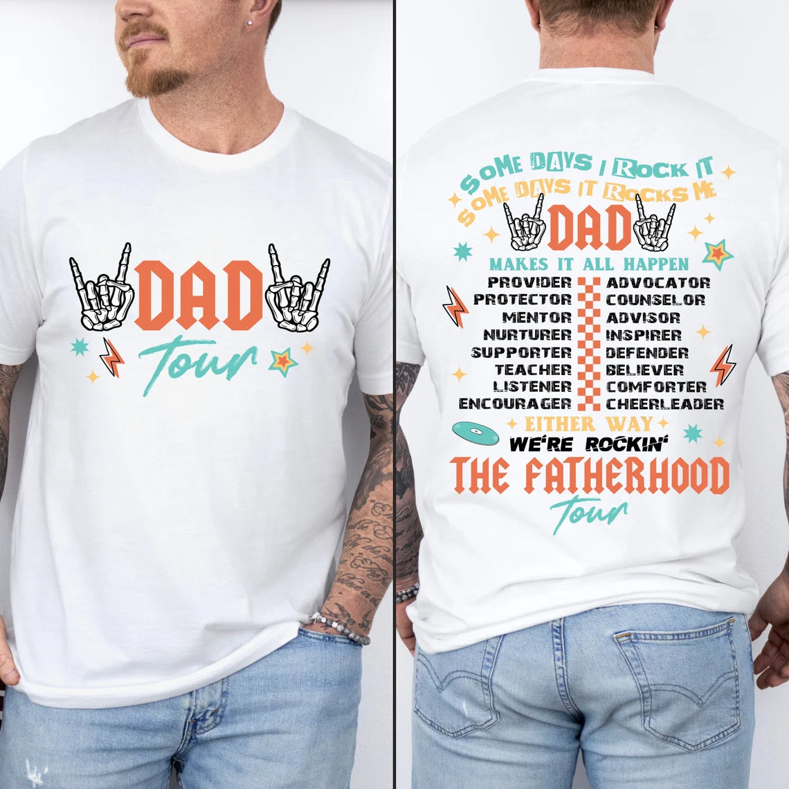 Dad Tour Sometimes It Rocks Me T-Shirt – Fun and Bold for Rockin' Dads