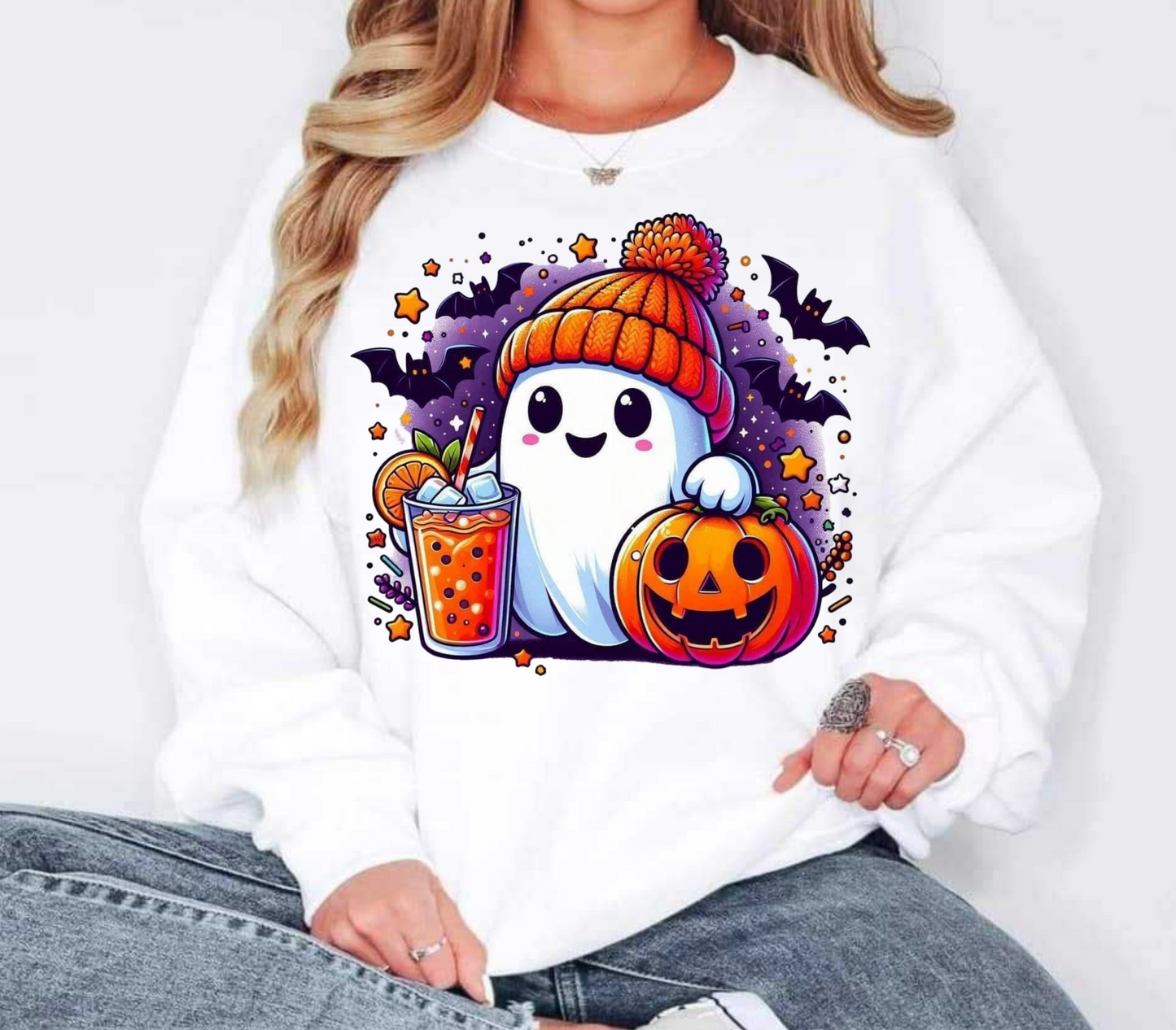 Trendy Ghostly Lantern Sweatshirt