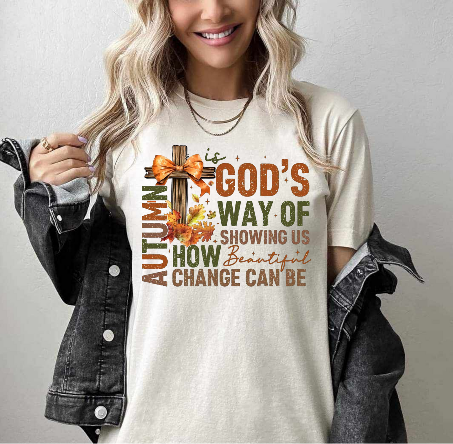 Faithful Harvest: Autumn-Inspired Christian Women's Shirt