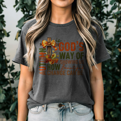 Faithful Harvest: Autumn-Inspired Christian Women's Shirt