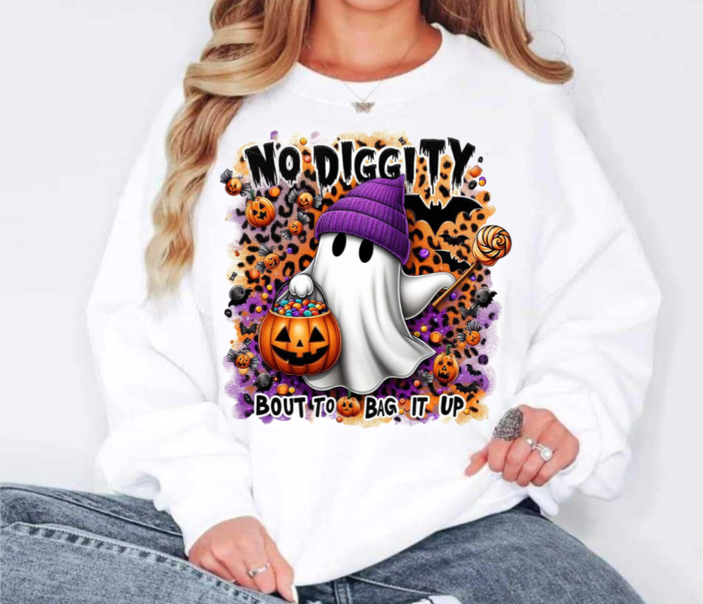 "Charming No Diggity Ghost Sweatshirt"