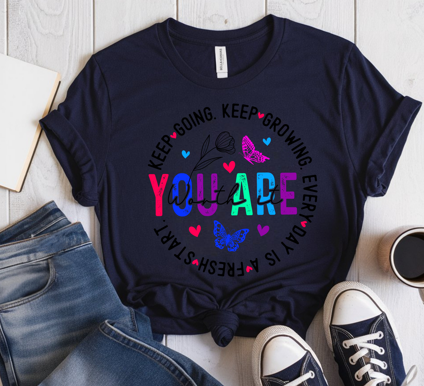 You Are Worth It Women's Relaxed Fit T-Shirt – Inspirational Quote, Comfortable Casual Tee